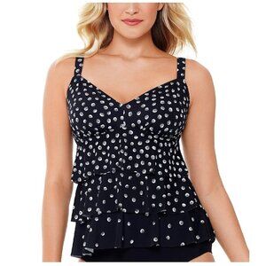 Swim Solutions Galactica Print Tiered Swim Top